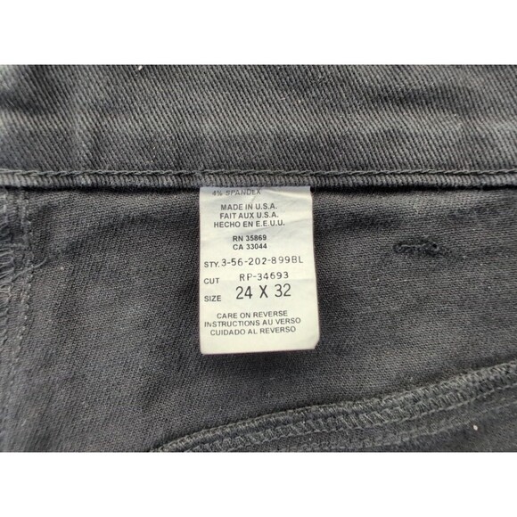 VTG Roper Black Jeans Womens 24X32 Made in USA 80s 90s Western Wide Leg - Picture 13 of 14